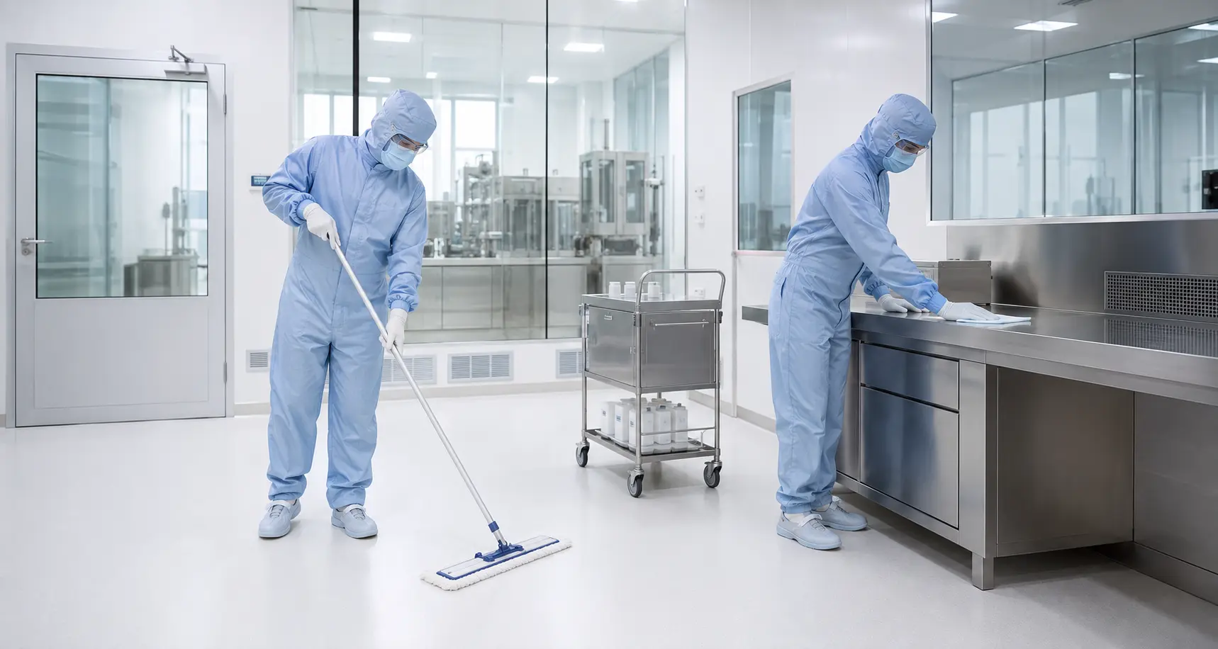 GMP cleanroom cleaning
